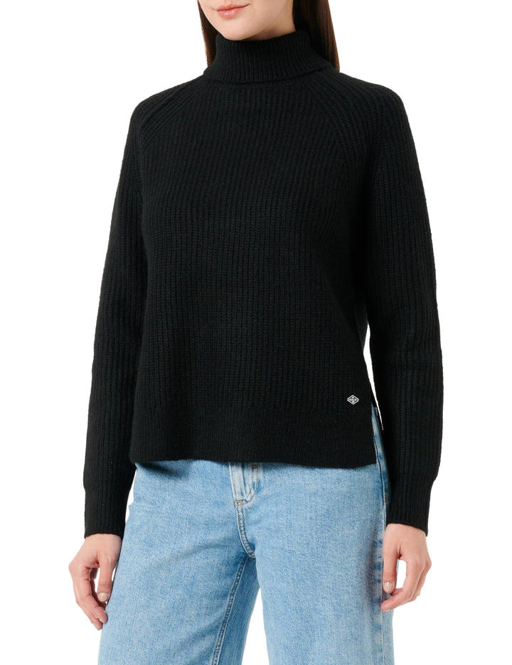 Replay Damen Pullover Rollkragenpullover Recyceltes Material L Black 098, L Black 098