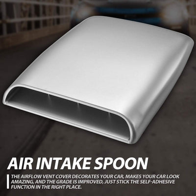 KATUR Universal Car Dekorative Luftstrom Einlasshaube Scoop Vent Turbo Bonnet Cover Grau, grau