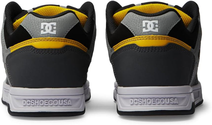 DC Shoes Herren StagSneaker 38.5 EU Grey Yellow, 38.5 EU Grey Yellow
