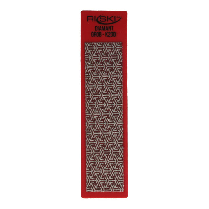 RiSki Diamant Premium Profi Feile - grob - Korn 200 - rot - 110x25mm Grob - Rot - Körnung 200, Grob