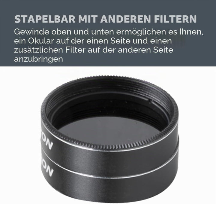 Celestron 94105 Mond-Graufilter - Kompatibel mit 1,25-Zoll-Okularen und geeignet, um Mond, Venus und
