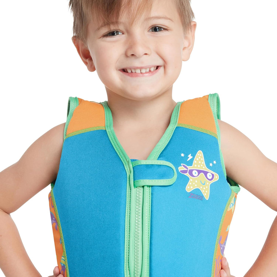 Zoggs Kinder Swimsure Jacket Schwimmjacke 4-5 Years/18-25 kg Bright Blue / Orange, 4-5 Years/18-25 k