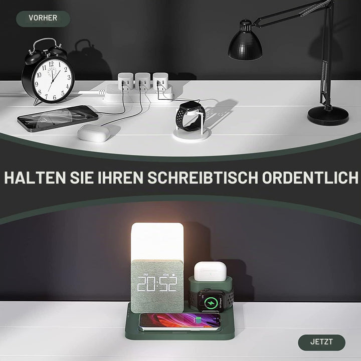 Wireless Charger, COLSUR 3 in 1 Induktive Ladestation 15W Kabelloses Ladegerät für i Watch Series SE