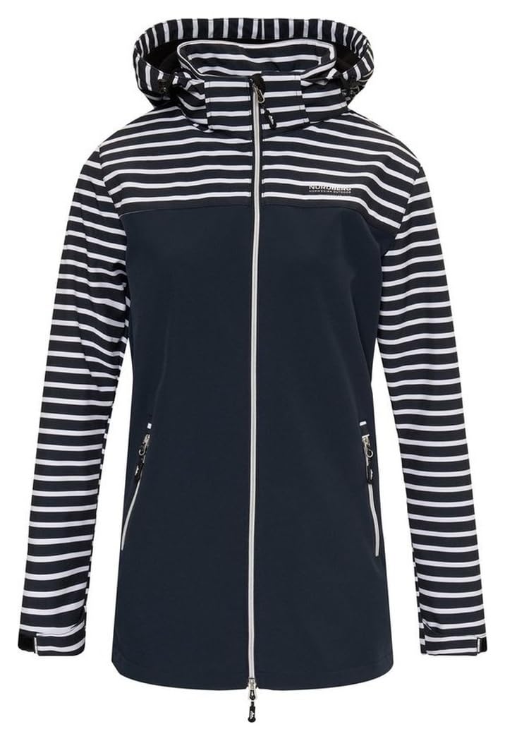 Nordberg Maddy - Softshell Outdoor Sommerjacke Damen - Navy Stripe - Grösse M