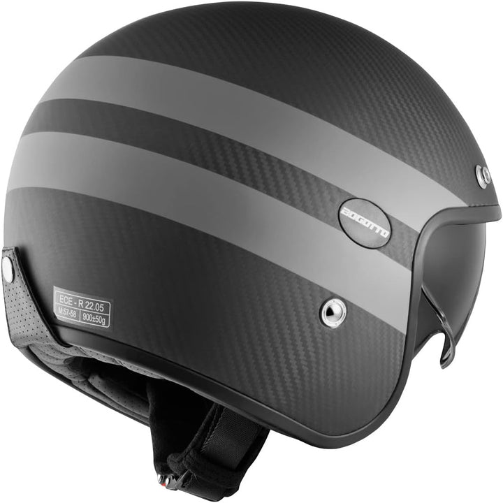 Bogotto V587 Crono Carbon Jethelm XS Schwarz Matt/Grau, XS Schwarz Matt/Grau