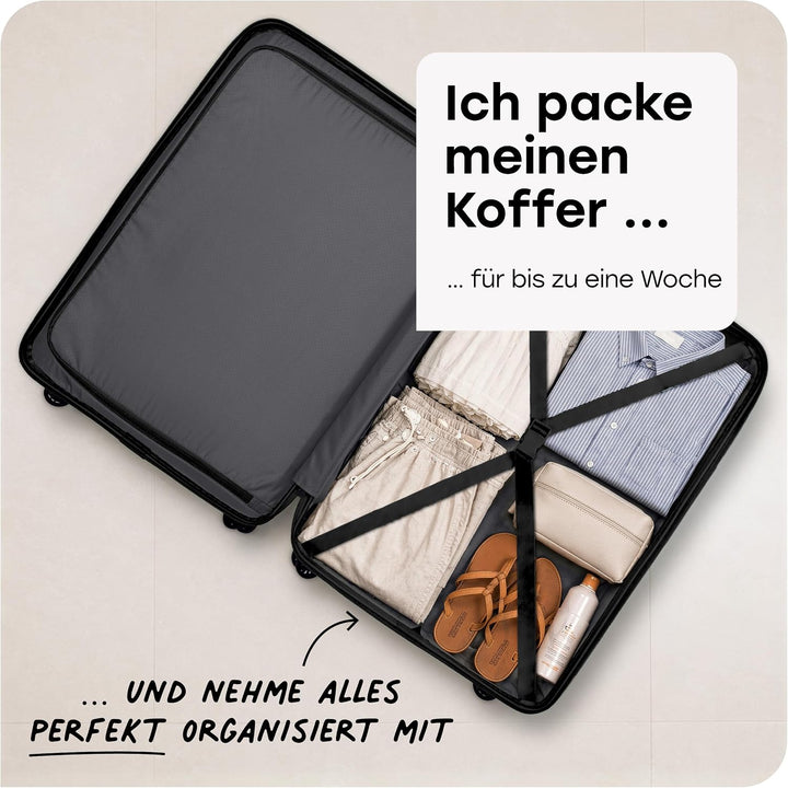 travelite 4-Rad Handgepäck Koffer klein 37 Liter, Gepäck Serie BALI: ABS Hartschalen Trolley erfüllt