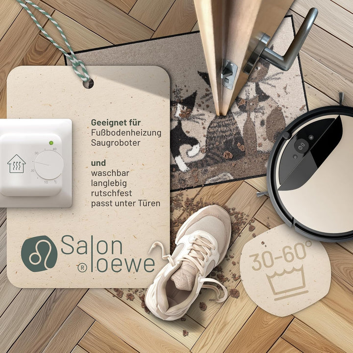 Salonloewe Fussabstreifer 'Serafino & Friends' Made in Germany , Grösse:50 x 75