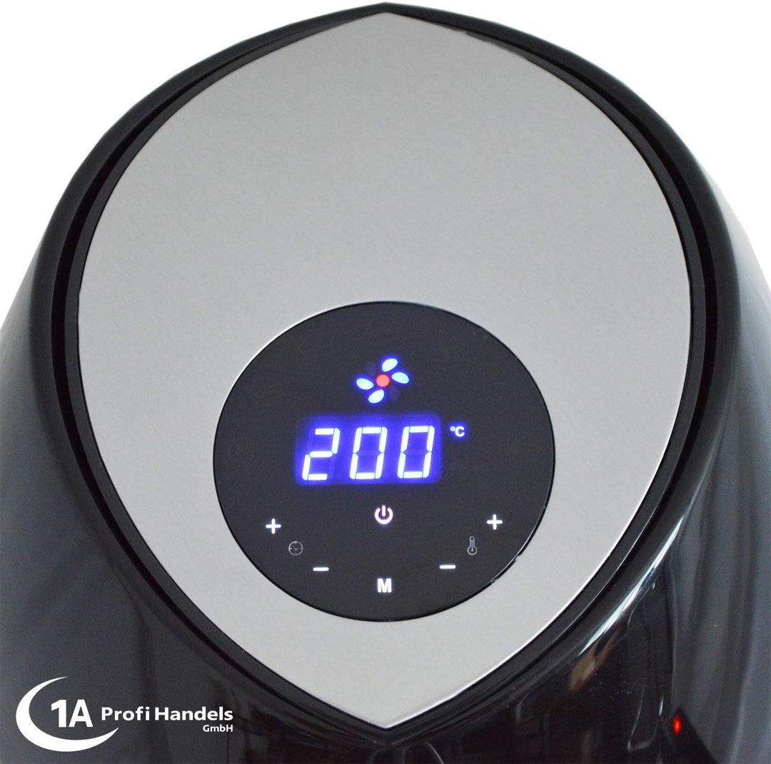 FRITTEUSE OHNE FETT HEISSLUFT-FRITTEUSE DIGITAL MULTI FRITTEUSE HEISSLUFT ECO-AIR-PROFI DC-1400W sch