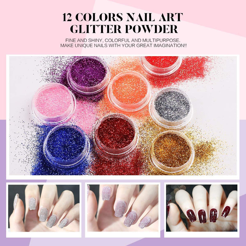Morovan Acryl Nagelset Acryl Pulver Nails Acryl Liquid Monomer Acrylpulver und Flüssigkeit Set Für N