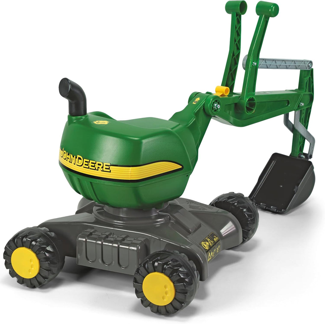 Rolly Toys rollyDigger Kunststoffbagger John Deere (für Kinder von 3 – 5 Jahren, 360° drehbar, mit A