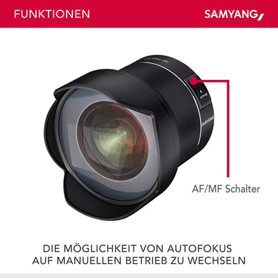 SAMYANG AF 14mm F2,8 kompatibel mit Nikon F - Autofokus Ultra Weitwinkel Objektiv mit 14 mm Festbren