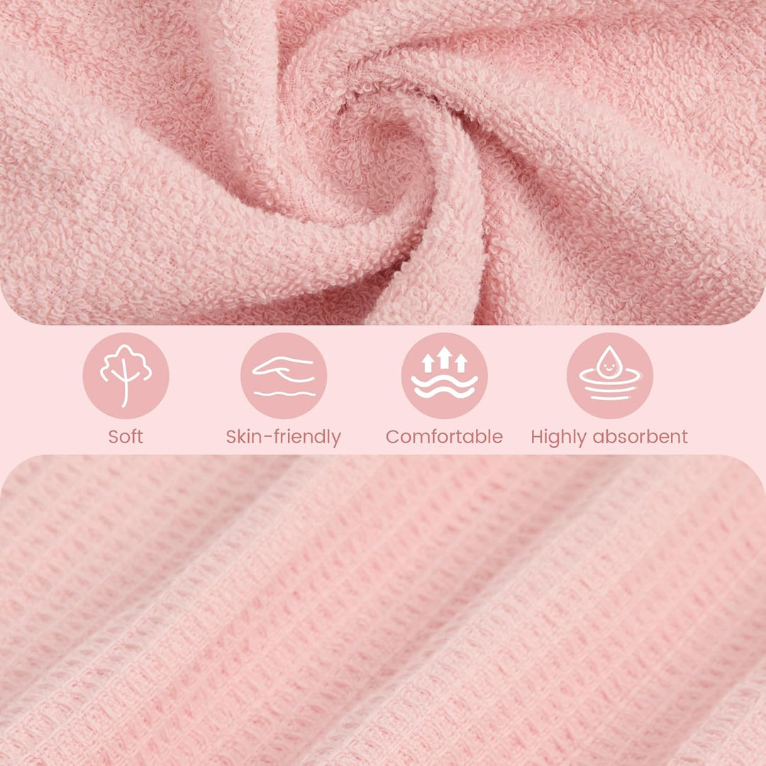 WYTbaby Bademantel Kinder 100% Baumwolle Weich Flauschiges Frottee Kinder Morgenmantel Mit Kapuze fü