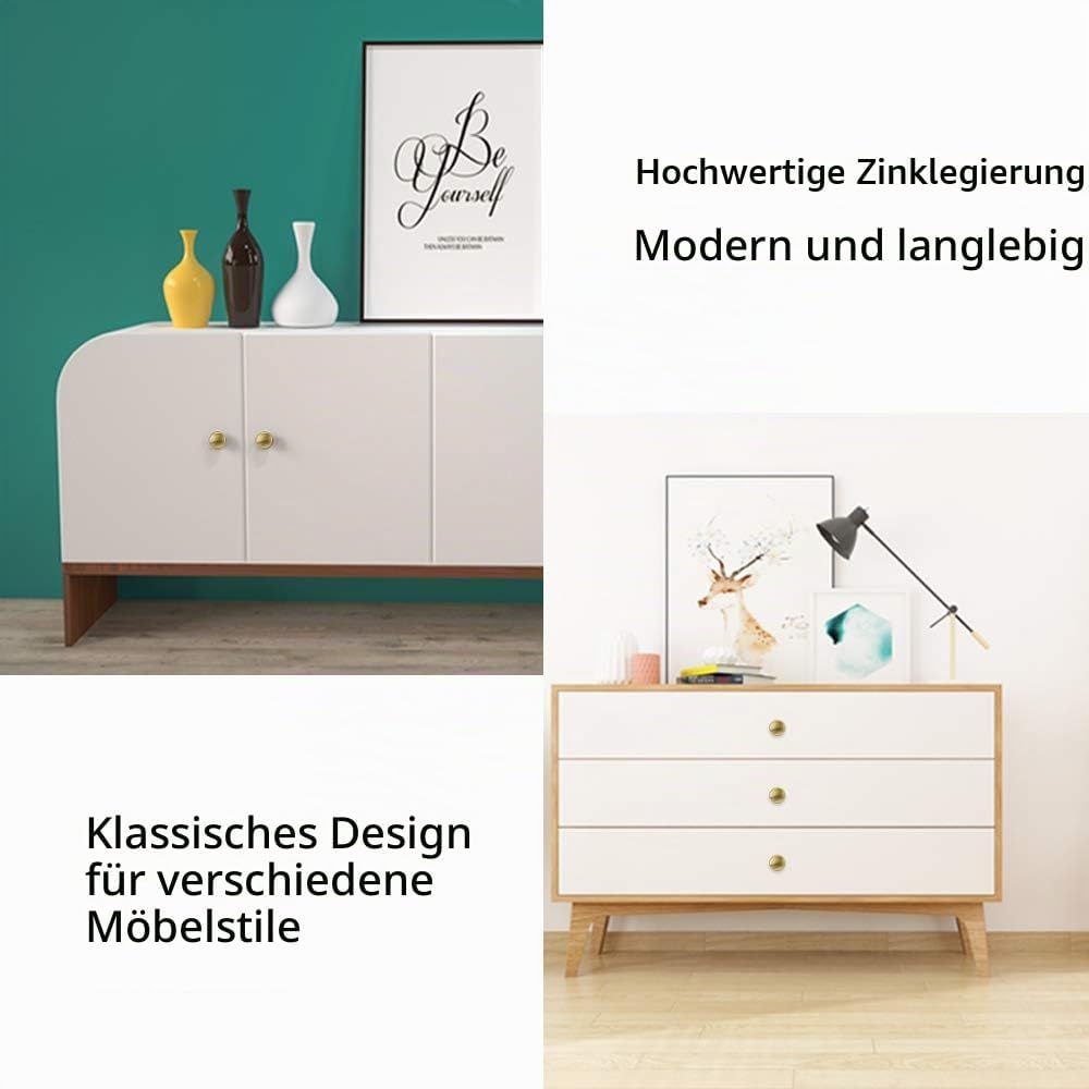 LONTAN 20 Stück Möbelknöpfe Gold Küchenknöpfe Schrankknöpfe Türknopf Gold Schrankknöpfe Vintage Schu