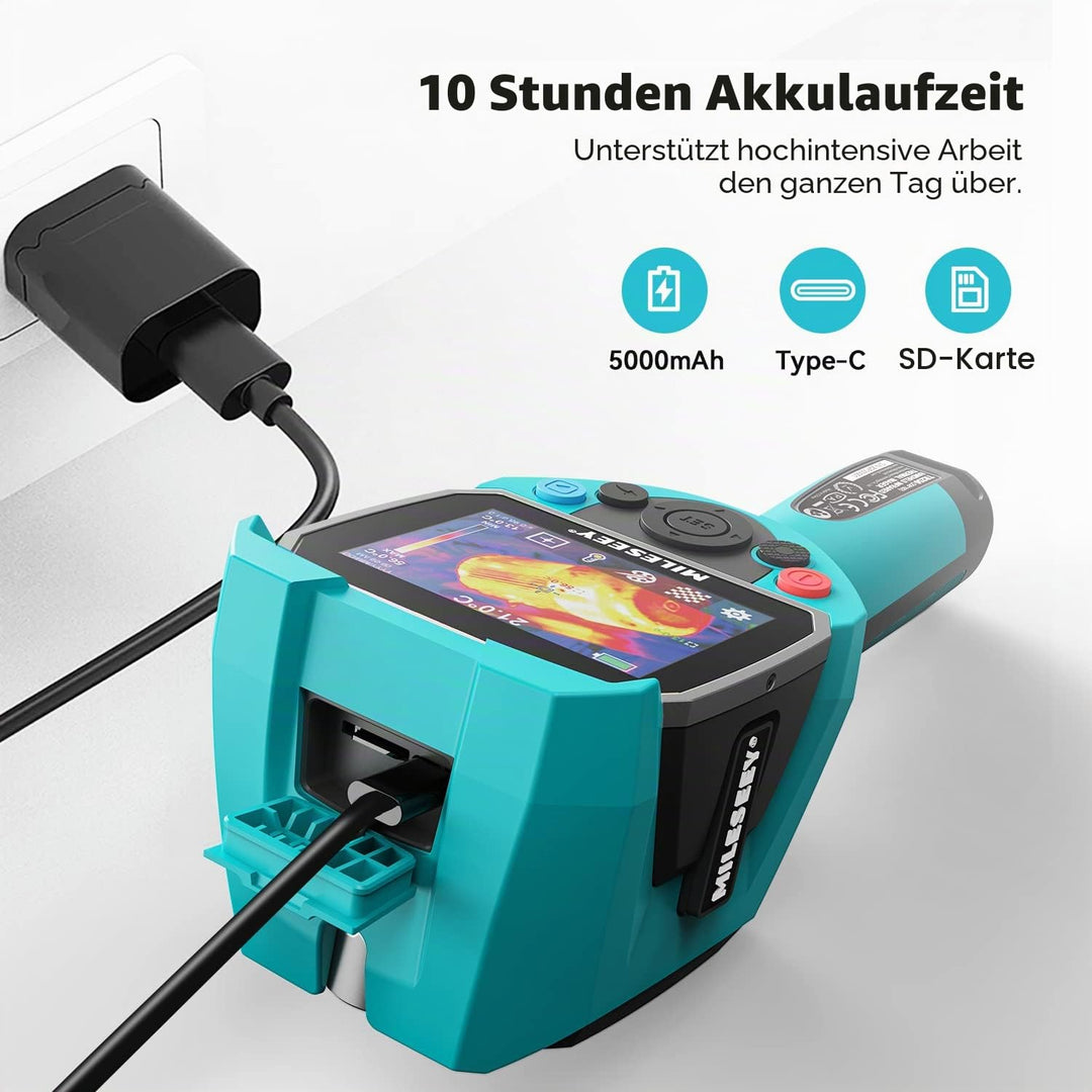 Infrarot Wärmebildkamera,MiLESEEY Handheld Thermokamera 3,5 Zoll LCD-Anzeige,Wiederaufladbar,6 Palet