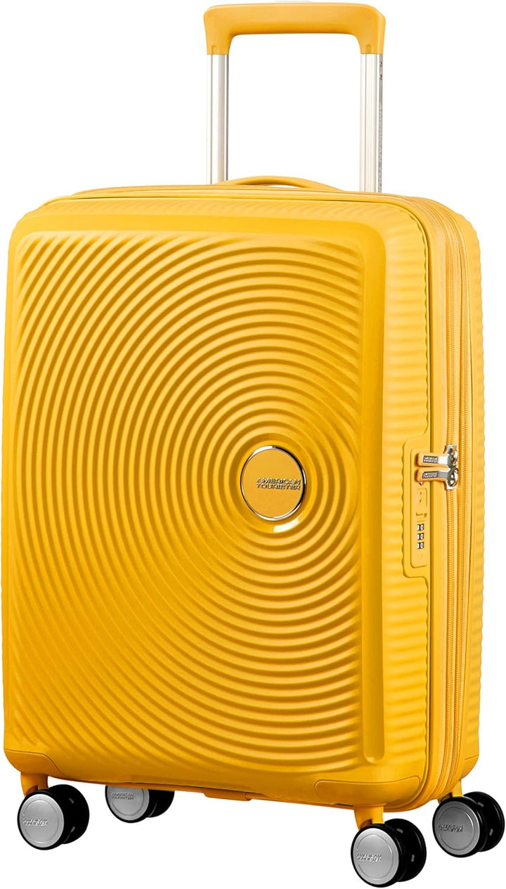 American Tourister Soundbox - Spinner S Erweiterbar Handgepäck, 55 cm, 41 L, Gelb (Golden Yellow)+Sp
