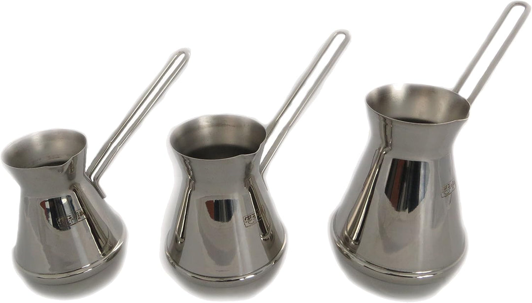 Türkischer Kaffeekocher Mokkakanne Espressokocher Cezve Dzhesva 700ml komplett aus Edelstahl 1mm, 70