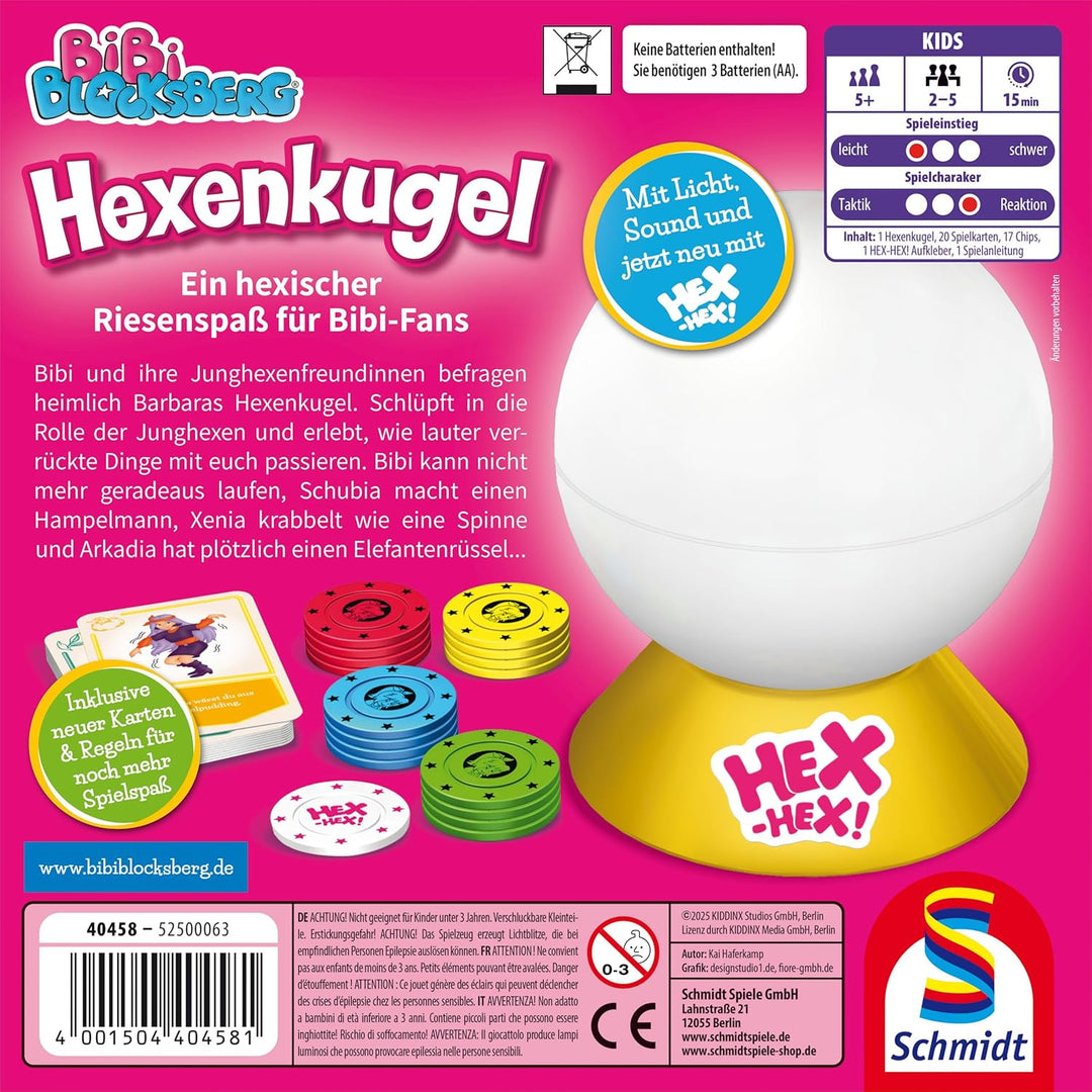 Schmidt Spiele 40458 Bibi Blocksberg Hexenkugel, Kinderspiel Single, Single