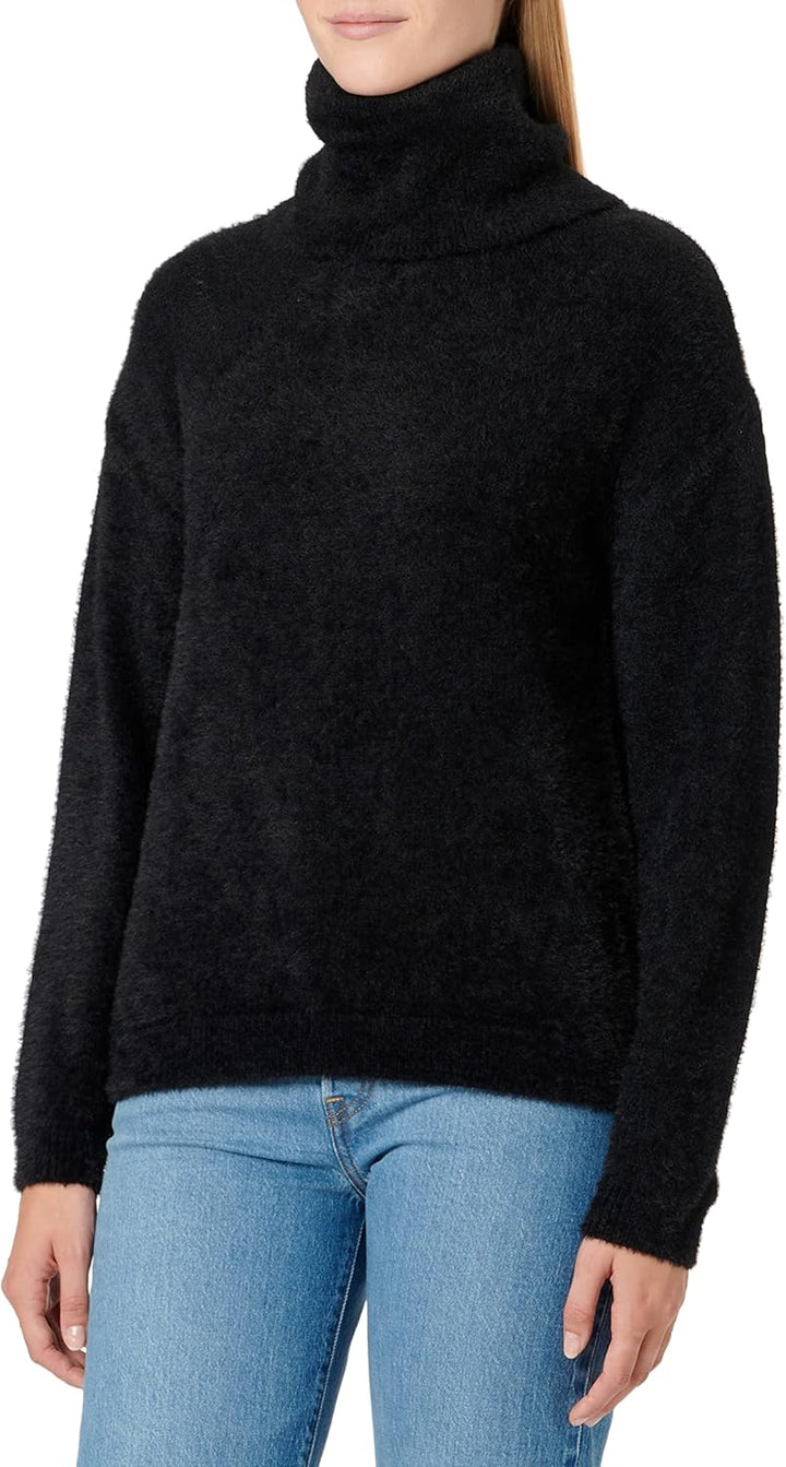 Vila Damen Vilajuli Rollneck L/S Knit-Noos Pullover XS Schwarz, XS Schwarz