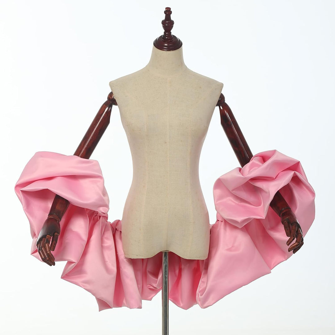 Satin-Umhang mit Puffärmeln, Brautschal, gerüschter Bolero, Wickeltuch für Braut, Hochzeitskleid, Ve
