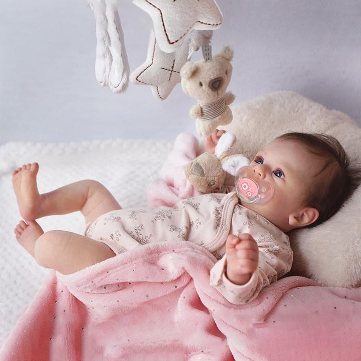 ZIYIUI 18 Zoll Realistische Babys Reborn Babypuppen Mädchen Silikon Puppen Lebensechte Puppe Neugebo