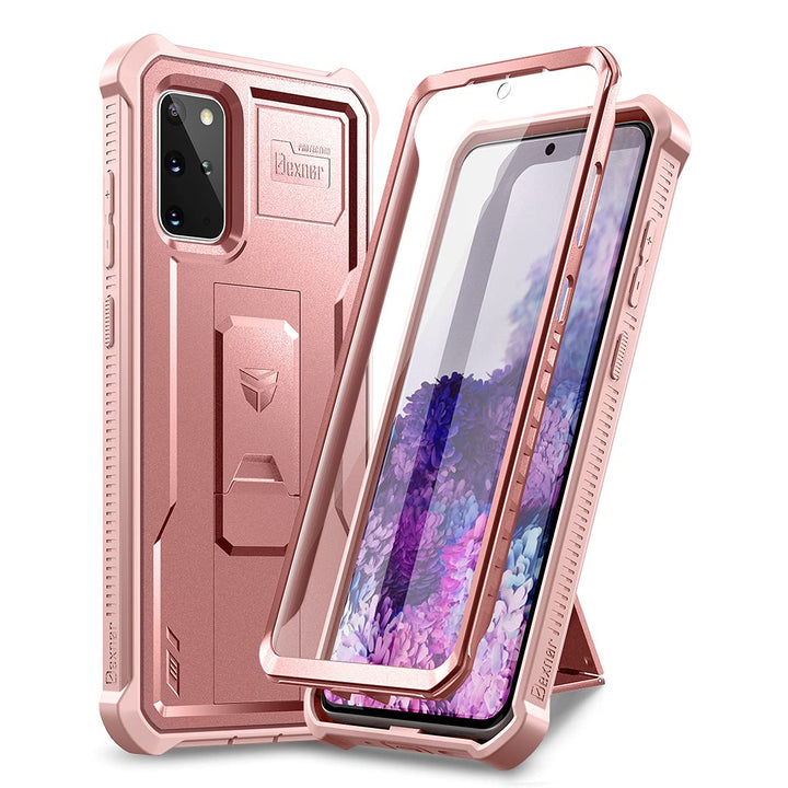 Dexnor Schutzhülle Kompatibel mit Samsung Galaxy S20+ Plus 5G, [Eingebauter Displayschutz und Stände