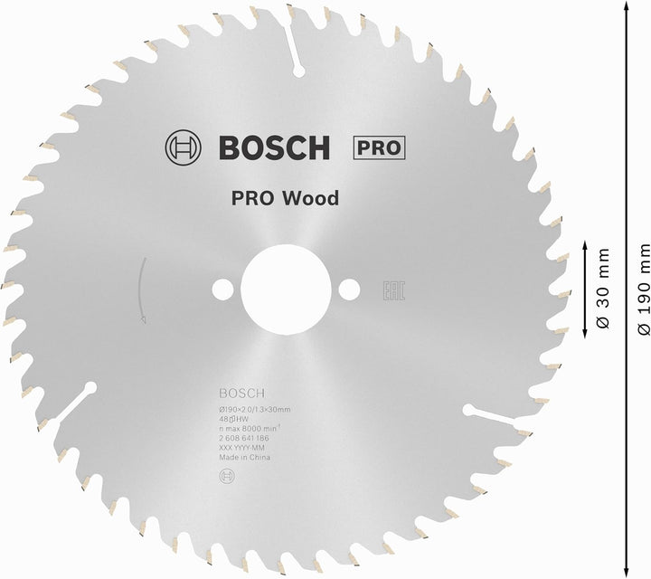 Bosch Accessories Bosch Professional Kreissägeblatt Optiline Wood (für Holz, 190 x 30 x 2,0 mm, 48 Z