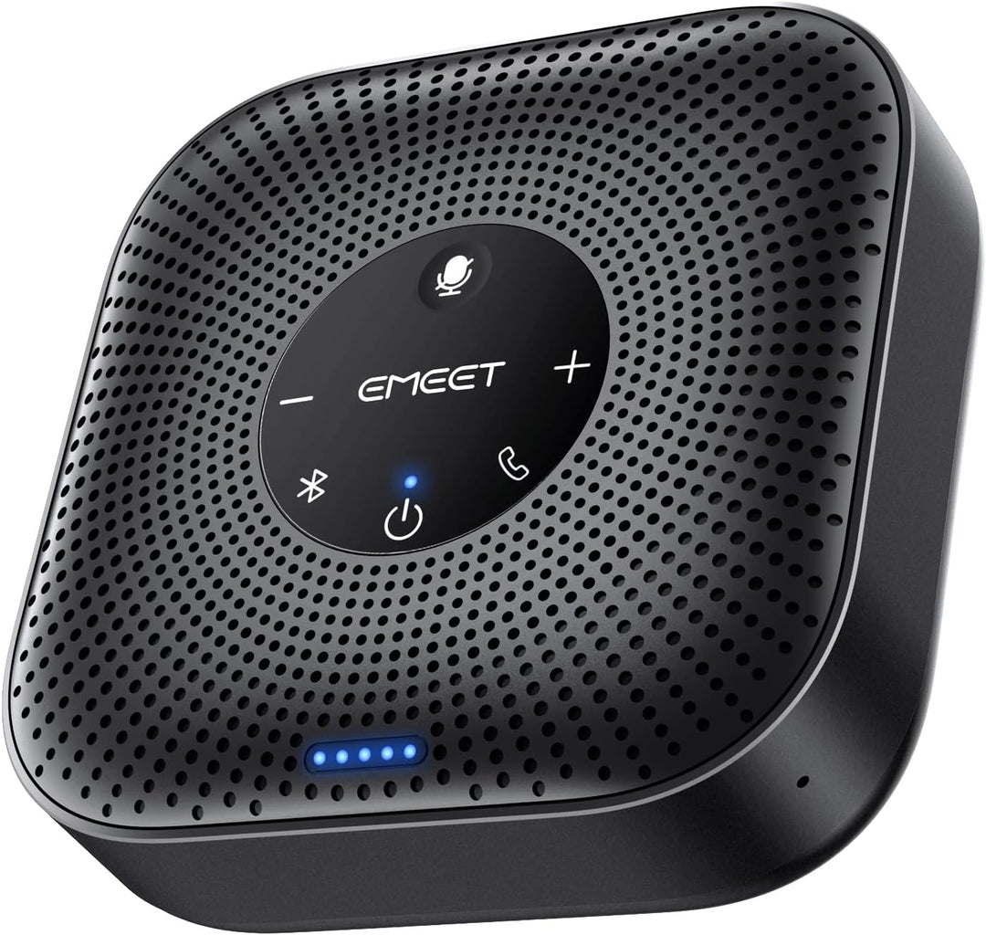 EMEET Konferenzlautsprecher M0 Plus,4 AI Mikrofon Arrays für 360° Raumabdeckung,PC Freisprecheinrich