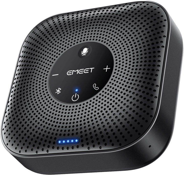 EMEET Konferenzlautsprecher M0 Plus,4 AI Mikrofon Arrays für 360° Raumabdeckung,PC Freisprecheinrich