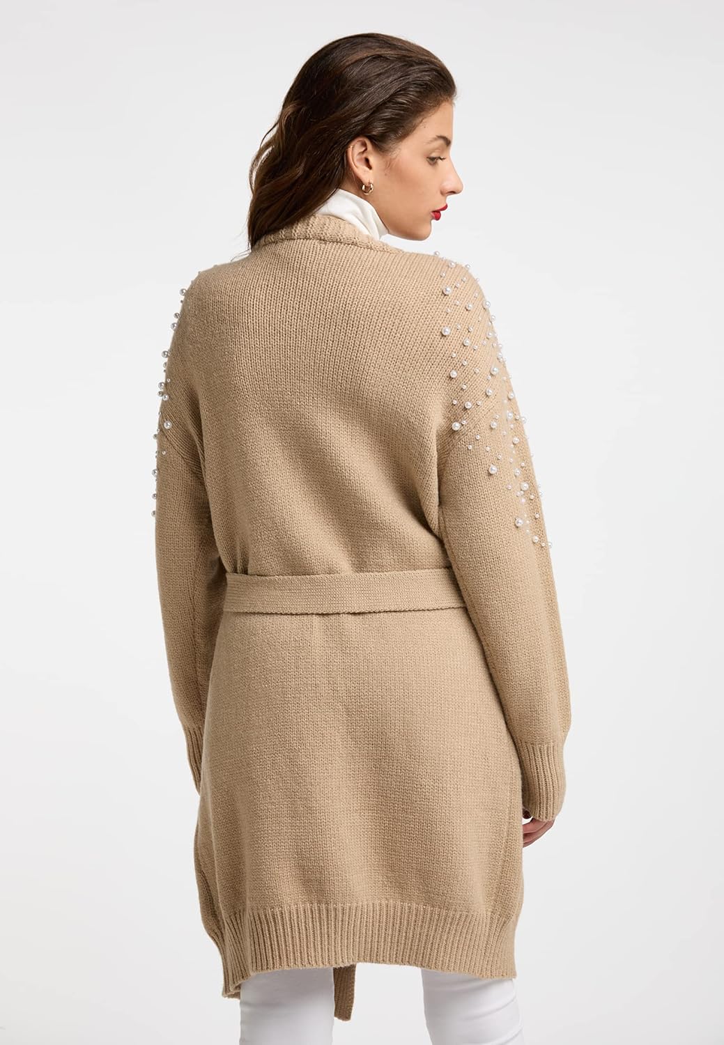 faina Cardigan Damen 11025481 M-L Beige, M-L Beige
