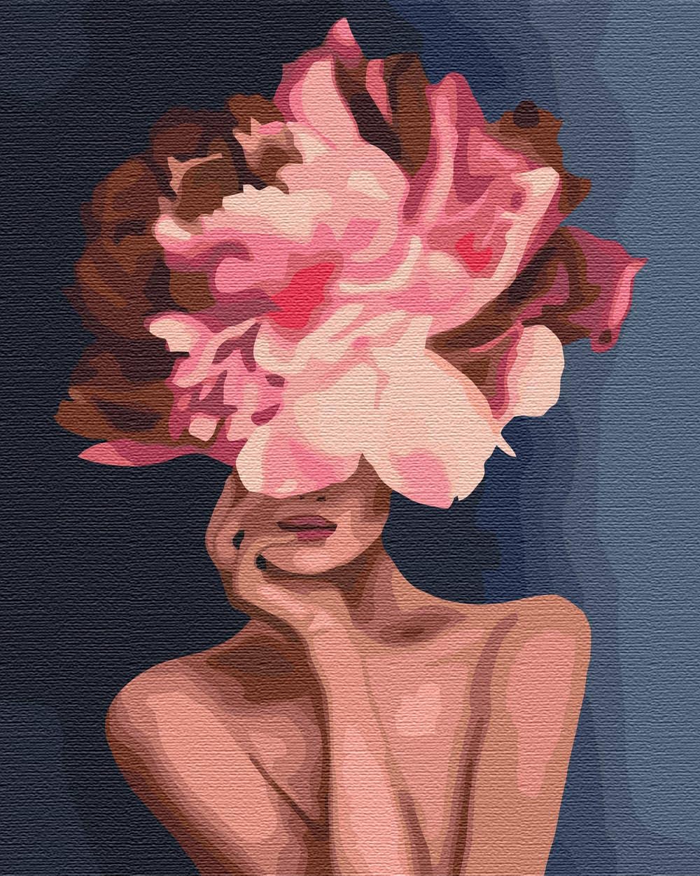 Artnapi Malen nach Zahlen Erwachsene mit Rahmen | DIY Handgemalt | Blume der Eleganz | Kit für Anfän