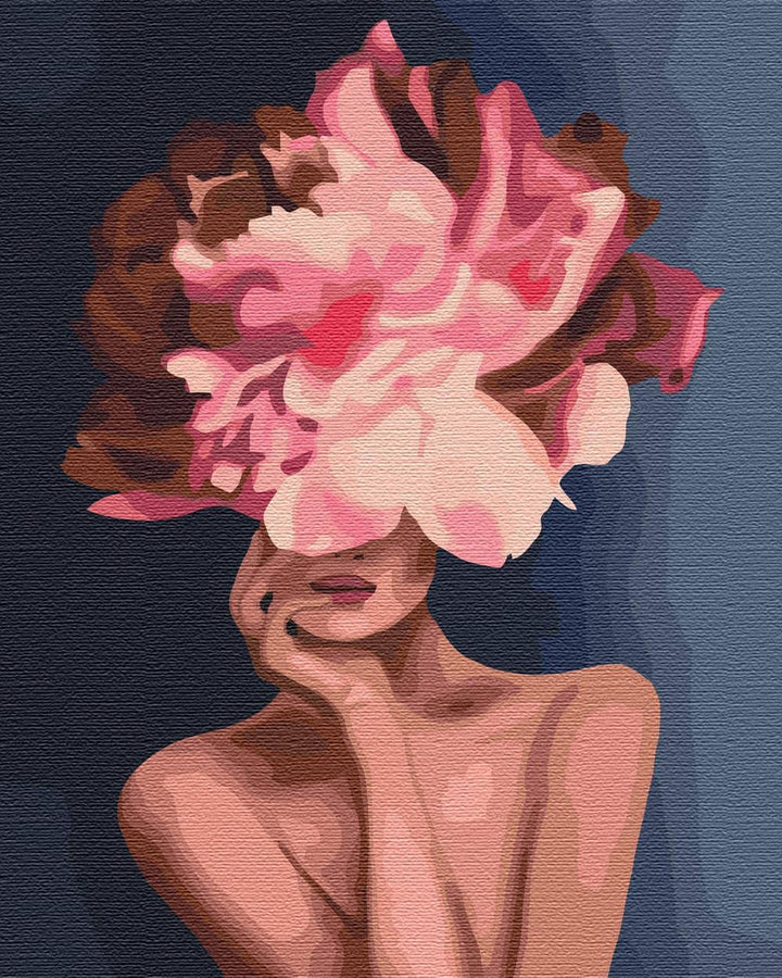 Artnapi Malen nach Zahlen Erwachsene mit Rahmen | DIY Handgemalt | Blume der Eleganz | Kit für Anfän