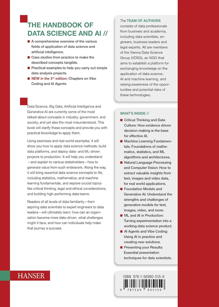 The Handbook of Data Science and AI: Generate Value from Data with Machine Learning and Data Analyti