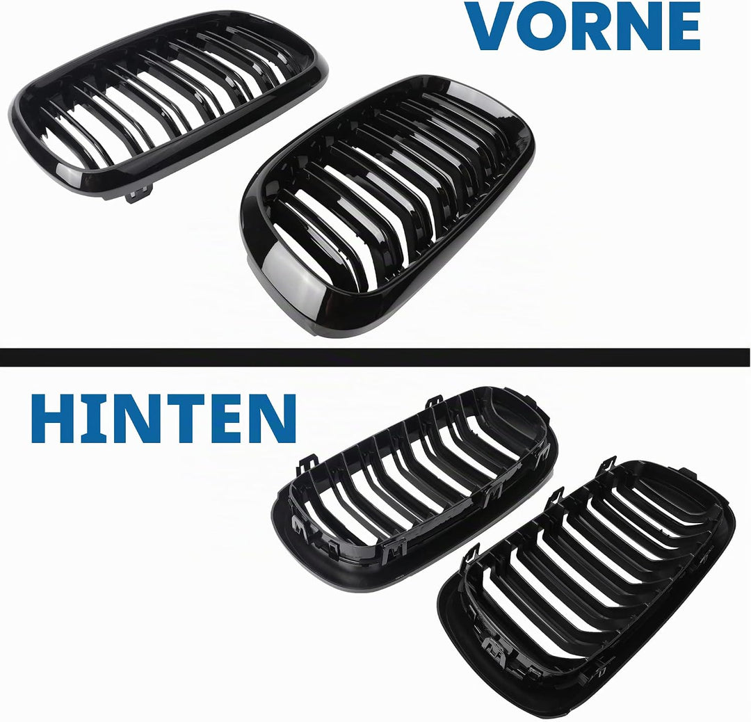 Gangying F15 Schwarze Nieren Kühlergrill für BMW X5 X6 F15 F16 Nieren Doppelsteg Sport Kühlergrill G