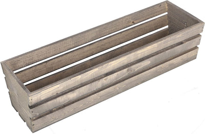 KOTARBAU® Blumenkasten Kräuterkasten aus Holz Langer Balkon-Blumenkasten 600x180x150 mm Grau Grau 60