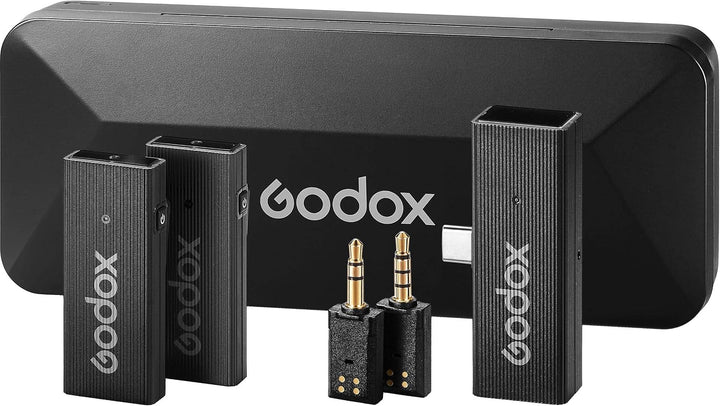GODOX MoveLink Mini UC 2 Personen Wireless Mikrofonsystem für Kameras &amp; Mobilgeräte (Classic Black)