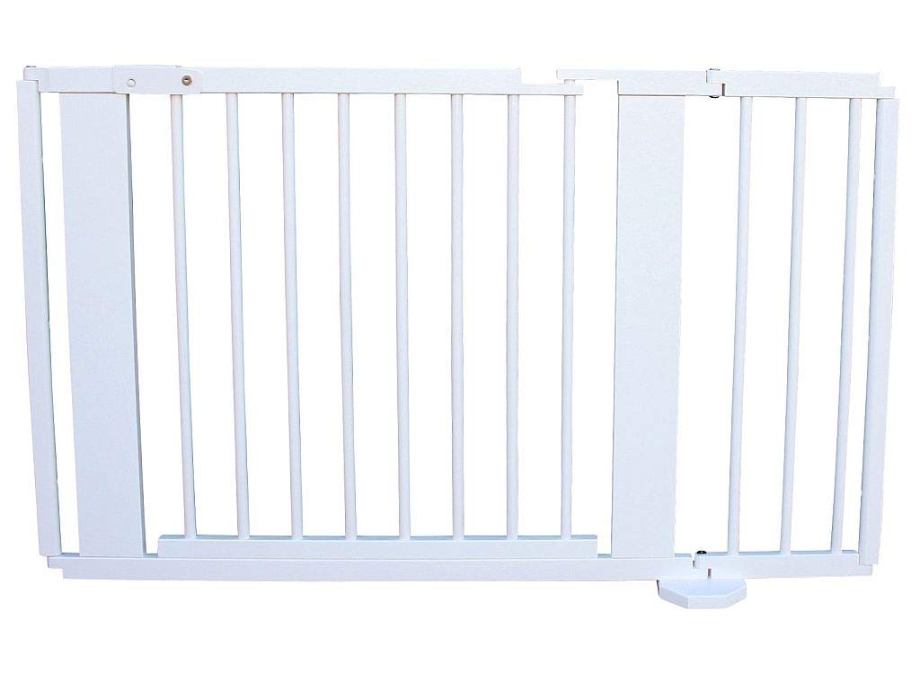 Absperrgitter Türschutzgitter Treppenschutzgitter 119 bis 368 cm massiv Weiss (119cm) 119 cm (1er Pa