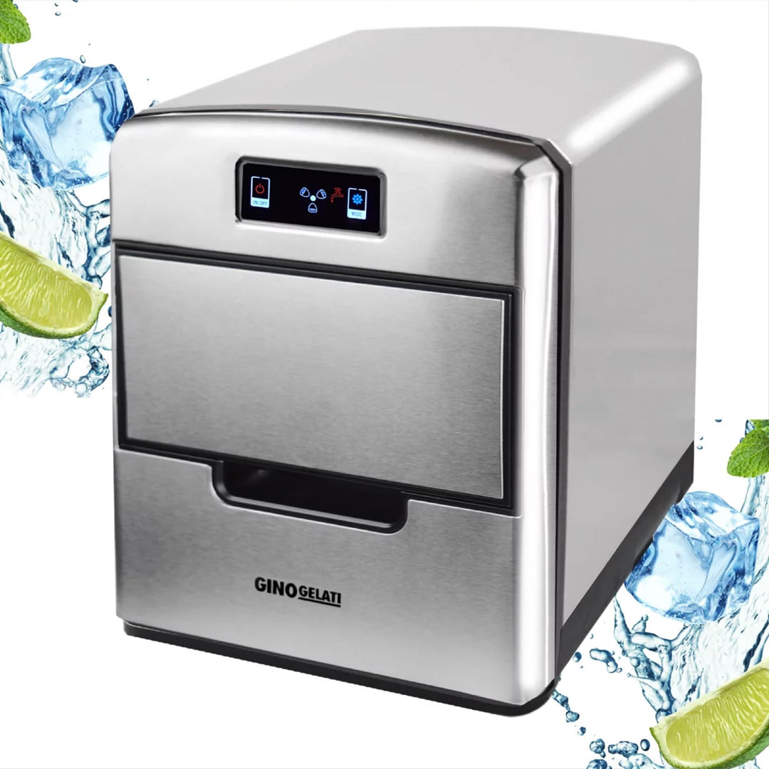 Syntrox Germany Edelstahl Eiswürfelmaschine Donostia (LCD Display + Display), Eismaschine für Zuhaus