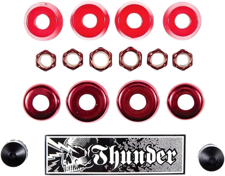 Thunder Rebuild Kit Bushings Washers Axel And Kingpin Nuts Pivot Cup 90 Duro x2 Red Red Einheitsgrös