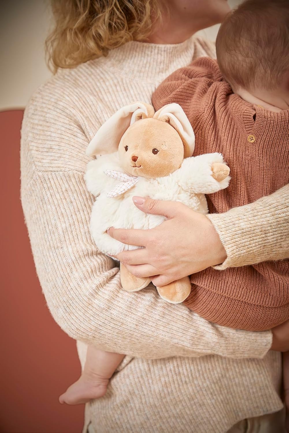 KALOO - Schmusetuch Kaninchen Creme 17cm - Ultraweiches und Flauschiges Plüschtier für Babys - Zärtl