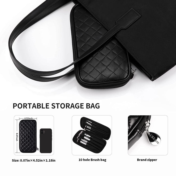 DUcare Make up Pinsel Set 10 Stücke professionelle Schminkpinsel set Mit Kosmetiktasche Premium Synt