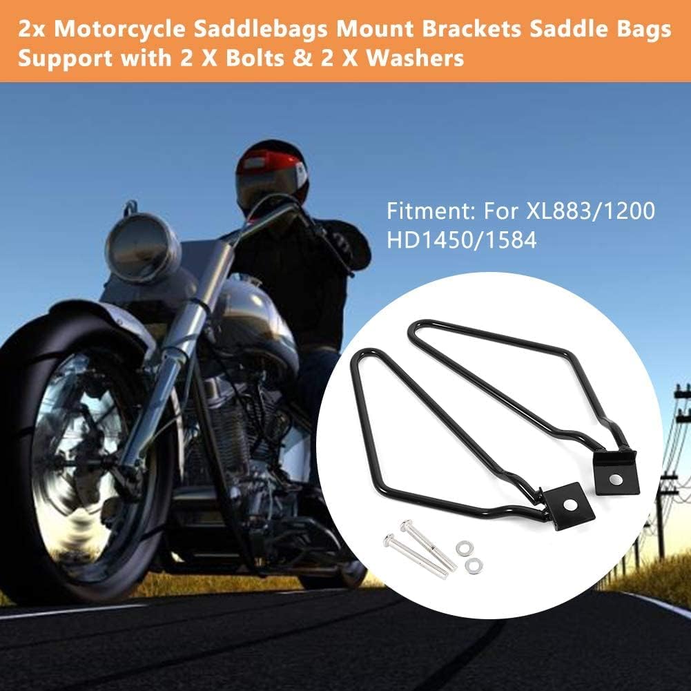 GOTOTOP Satteltaschenhalterung, 2X Motorrad-Satteltaschenhalterung für XL883/1200 HD1450/1584(Schwar