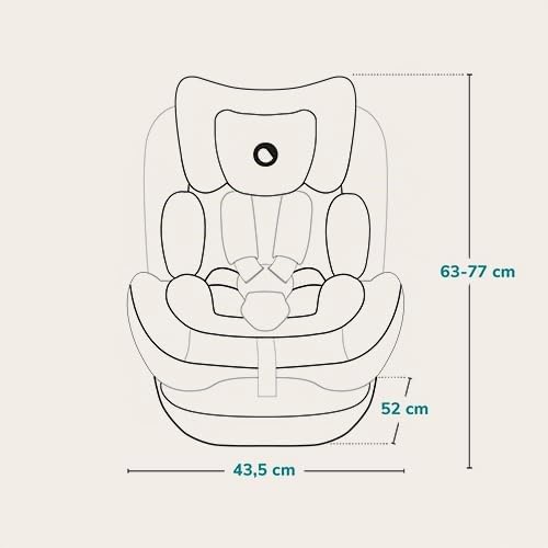 LIONELO LAVENDER I-SIZE Kinderautositz von 76 bis 150 cm konform mit R129 i-Size Standard, ISOFIX Mo