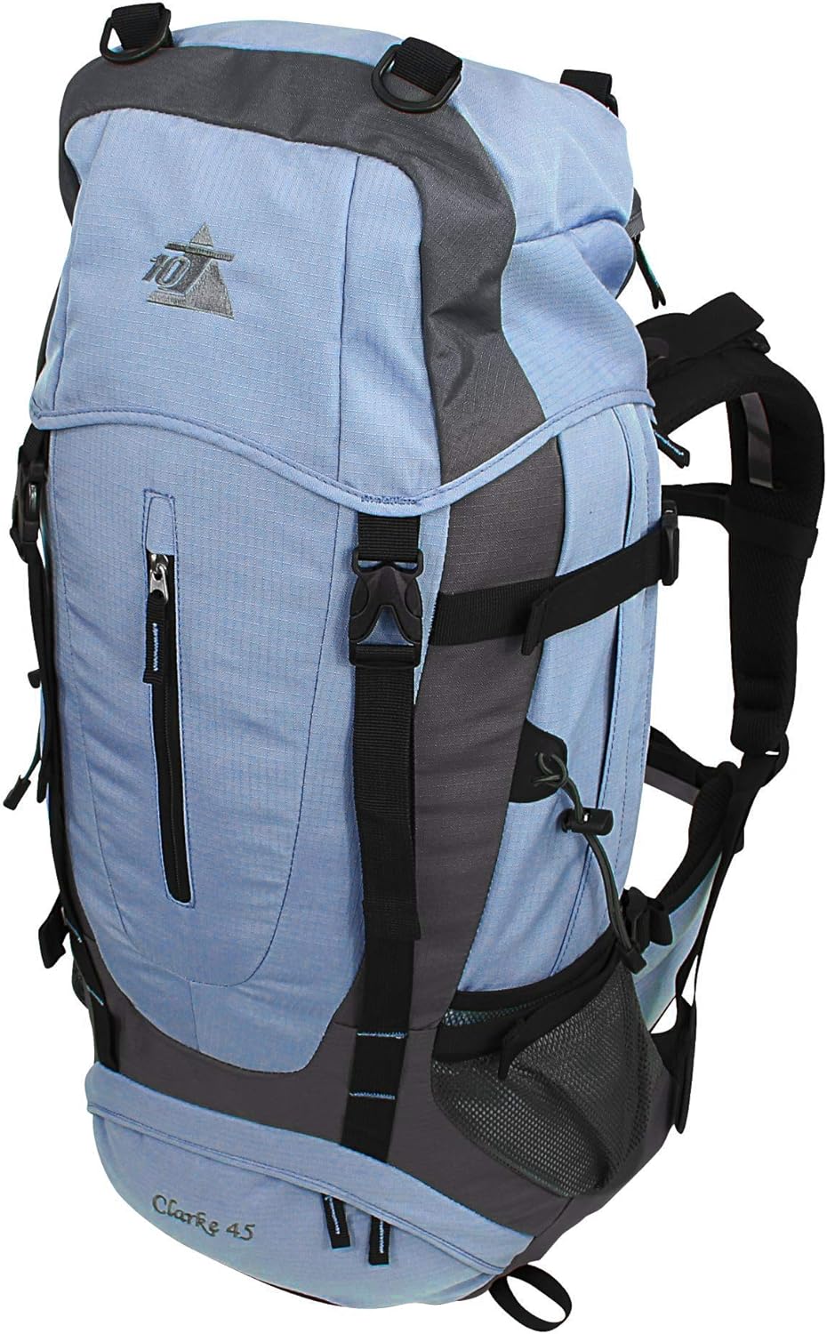 10T Rucksack Clarke 45L Tourenrucksack Wanderrucksack Daypack mit Regenschutz & Trinksystem