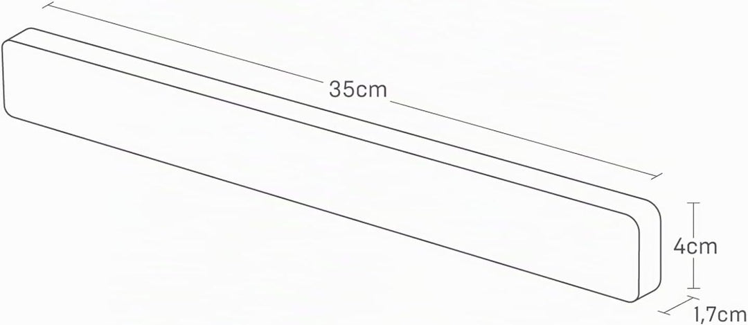 Yamazaki 5202 TOWER Magnetischer Messerhalter, schwarz, ABS-Harz/Magnet/Silikone, minimalistisch, 1,