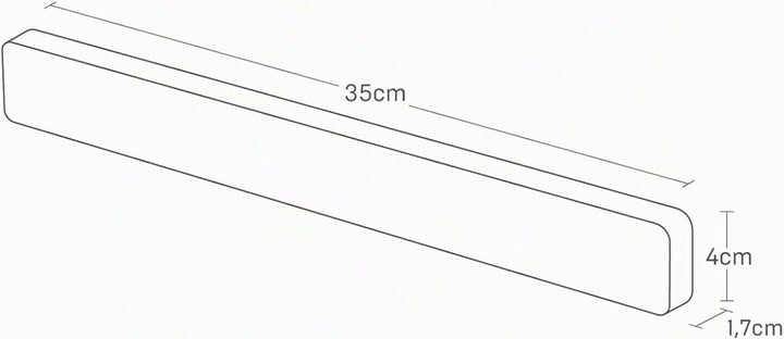 Yamazaki 5202 TOWER Magnetischer Messerhalter, schwarz, ABS-Harz/Magnet/Silikone, minimalistisch, 1,
