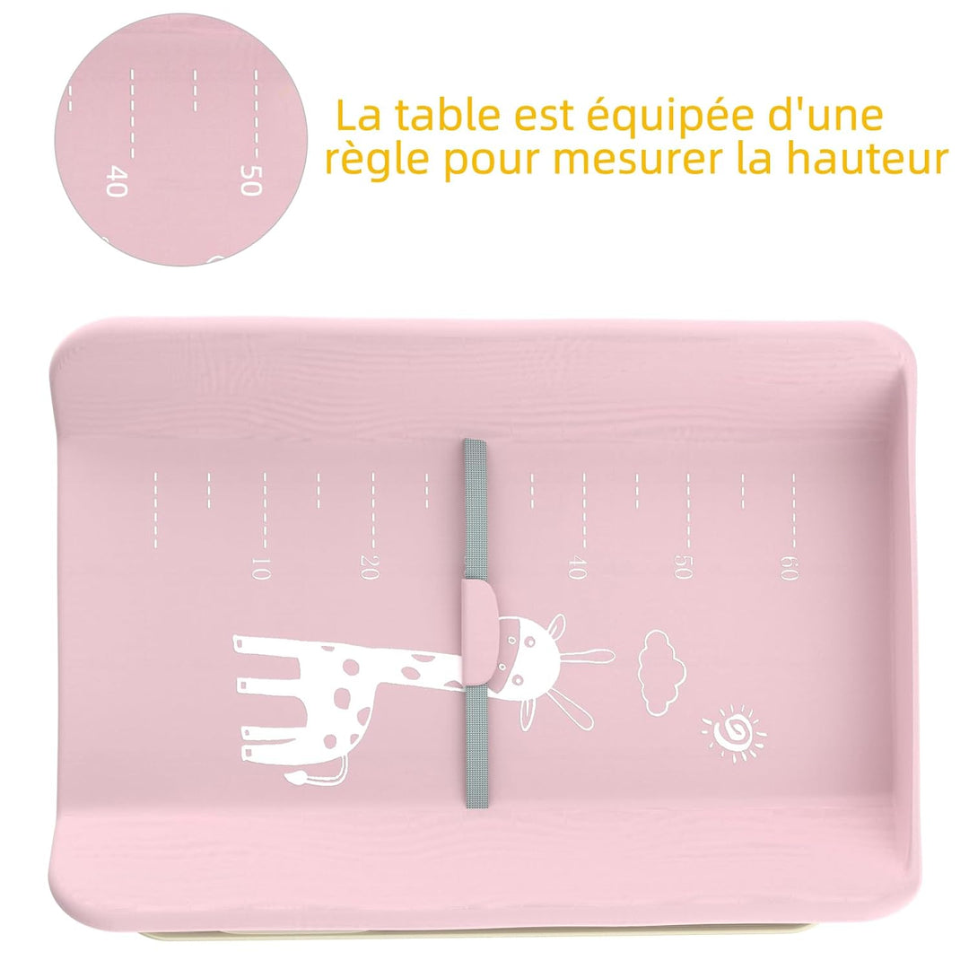 OHMG Wickeltisch für Babys,tragbarer klappbarer Wickeltisch mit Rollen,Mobile wickeltisch klappbar,w