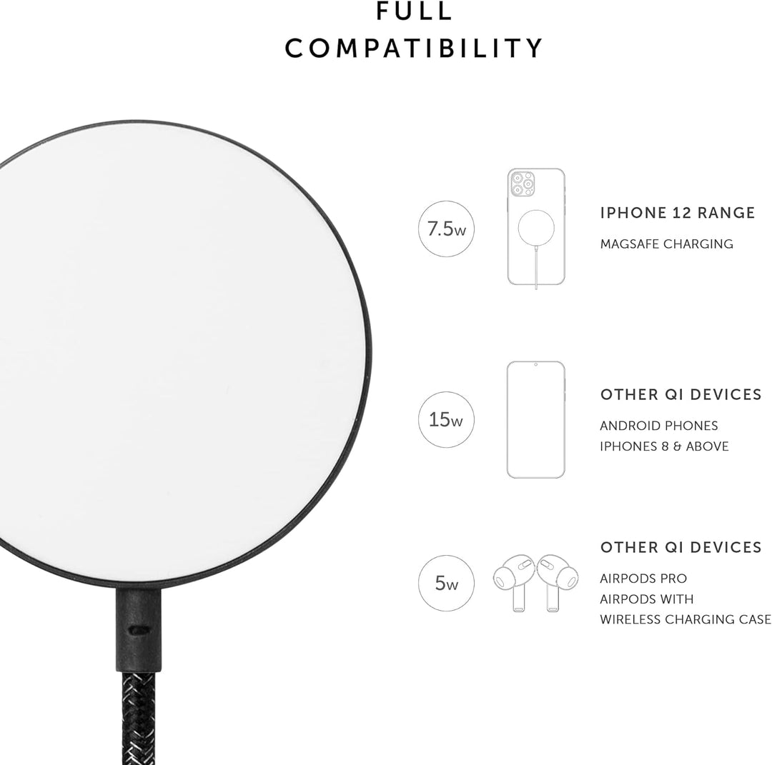 Native Union Snap Magnetisches Kabelloses Ladegerät–MagSafe-Kompatibel für iPhone 14 & iPhone 13 – I