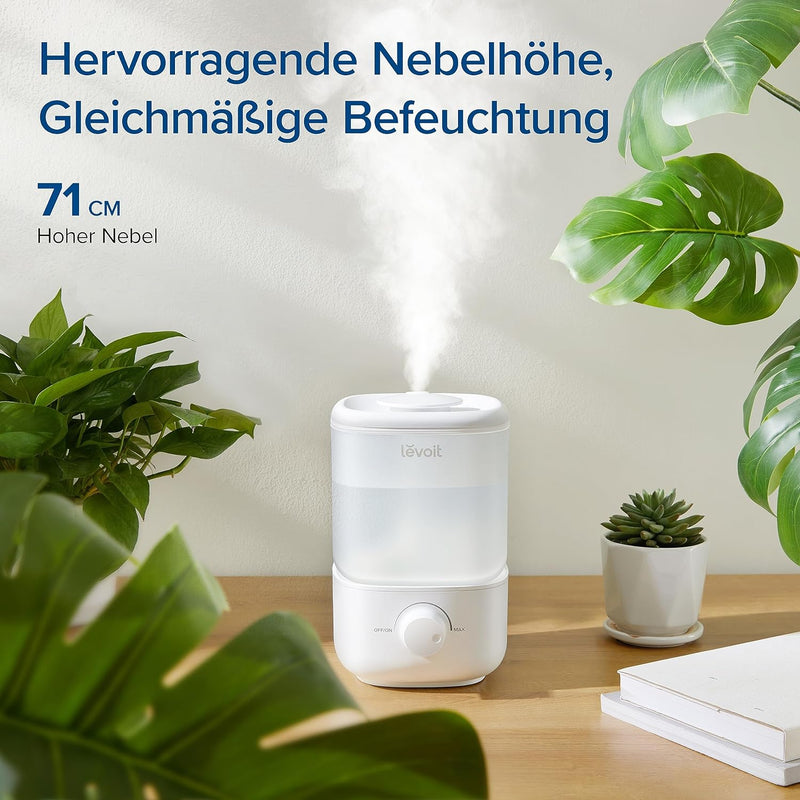 LEVOIT 2,5L Mini Luftbefeuchter bis 25H für Schlafzimmer Kinderzimmer, 26dB leise Top-Fill Humidifie