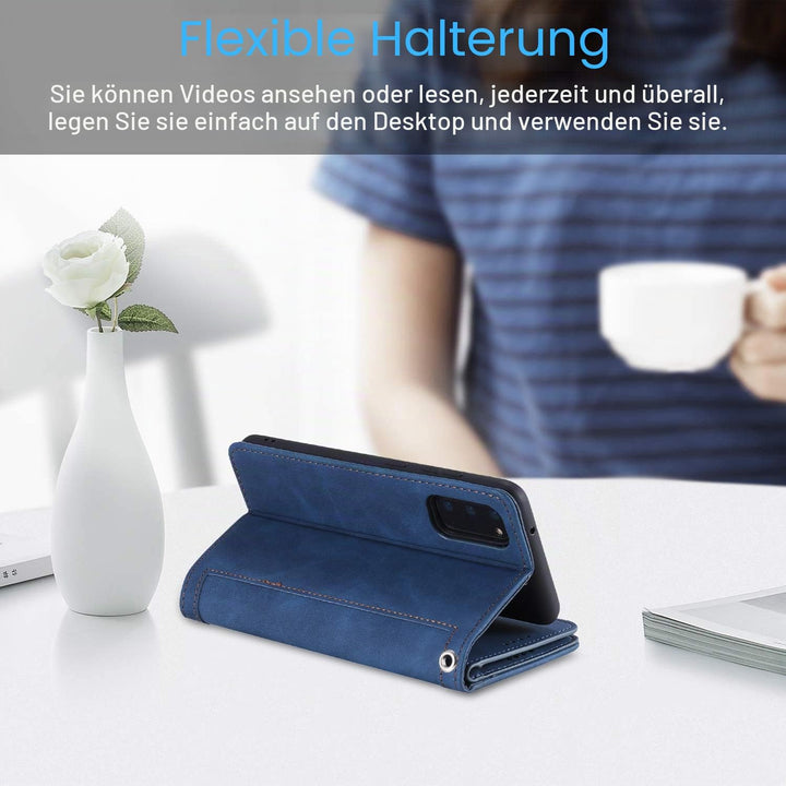 EYZUTAK Handyhülle für Samsung Galaxy S20 FE 5G Hülle,Flip Case Lederhülle Reissverschluss Magnetver