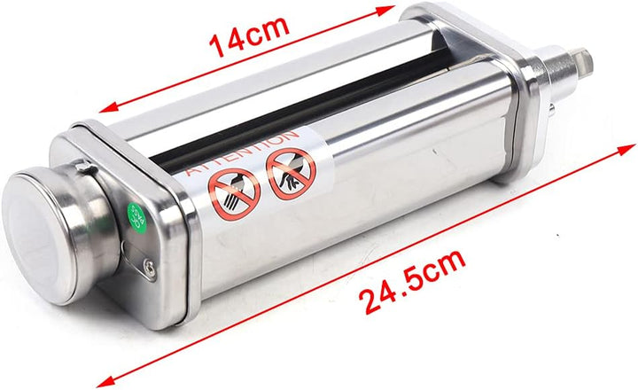 Pastaaufsatz Nudelaufsatz Küchenmaschine Mixer Edelstahl Zubehör 8 Variable Dickeneinstellungen für